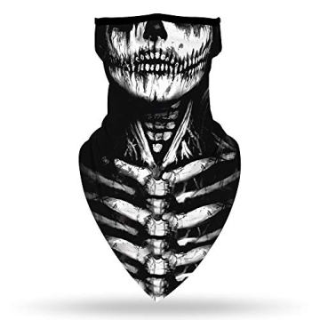 YAYOUREL Scary Skeleton Neck Gaiter Mask for Halloween