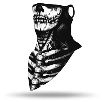 YAYOUREL Scary Skeleton Neck Gaiter Mask for Halloween