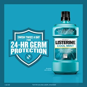 Listerine Cool Mint Mouthwash - Fresh Breath & Plaque Care