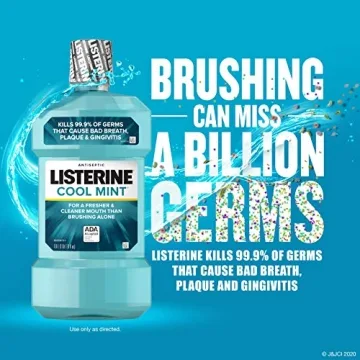 Listerine Cool Mint Mouthwash - Fresh Breath & Plaque Care