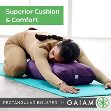 Gaiam Yoga Bolster - Supportive Meditation Pillow for All Levels