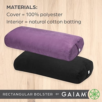 Gaiam Yoga Bolster - Supportive Meditation Pillow for All Levels