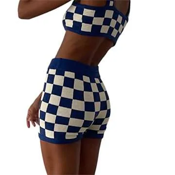 SOLILOQUY Women’s Stylish Knitted Summer Outfit Set