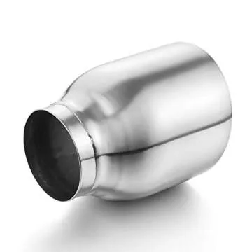 A-KARCK Dual Wall Exhaust Tip 2.5" Inlet Polished Stainless Steel