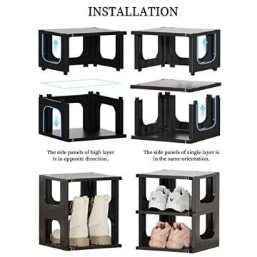 Versatile Shoe Organizer Rack for Small Spaces 5 Tier