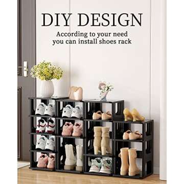 Versatile Shoe Organizer Rack for Small Spaces 5 Tier