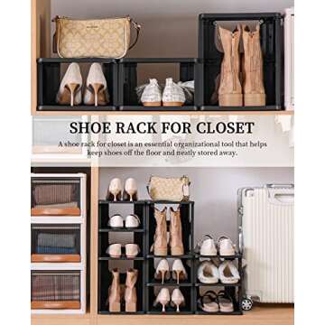 Versatile Shoe Organizer Rack for Small Spaces 5 Tier