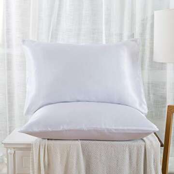 Ethlomoer Luxury Satin Pillowcase for Hair and Skin