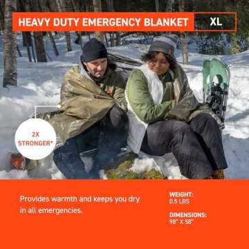 S.O.L. Heavy-Duty Emergency Blanket - Waterproof & Heat Reflective