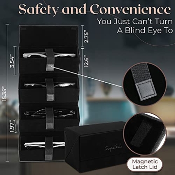 SupaSak Travel Sunglasses Organizer Case - Secure & Stylish