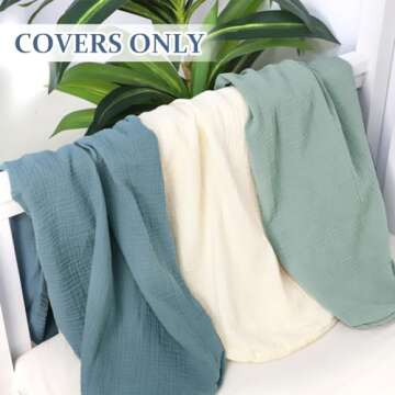 Muslin Baby Lounger Cover Soft Organic Cotton Slipcover Fits Newborn Lounger for Baby Boys and Girls...