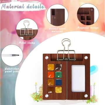 Mini Watercolor Paint Palette Travel Kit for Artists