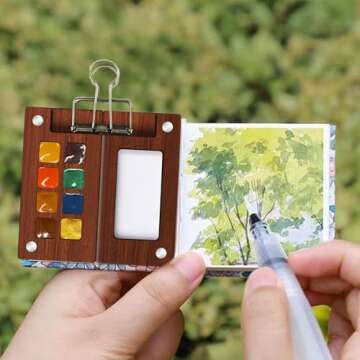 Mini Watercolor Paint Palette Travel Kit for Artists