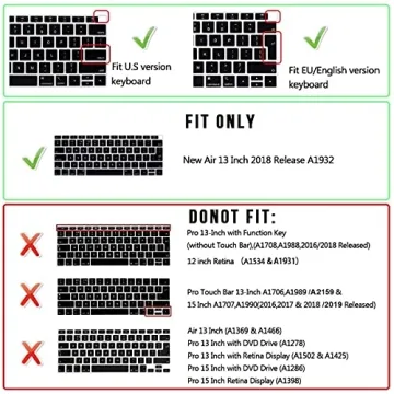 WYGCH Logic Pro X Shortcuts Keyboard Cover for MacBook