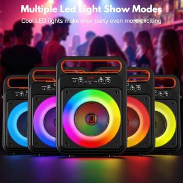 JYX Karaoke Machine with 2 Wireless Microphones for Parties