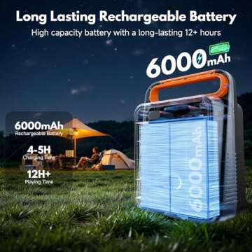 JYX Karaoke Machine with 2 Wireless Microphones for Parties