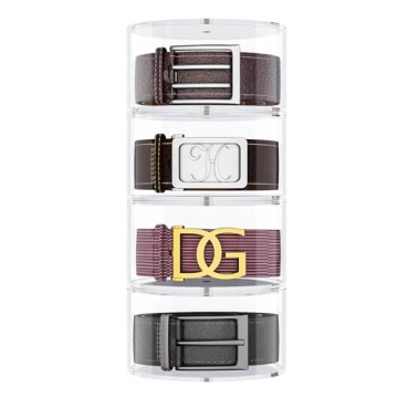 NIUBEE Belt Organizer, Acrylic 4 Layers Belt Case Storage Holder and Display for Accessories like Je...