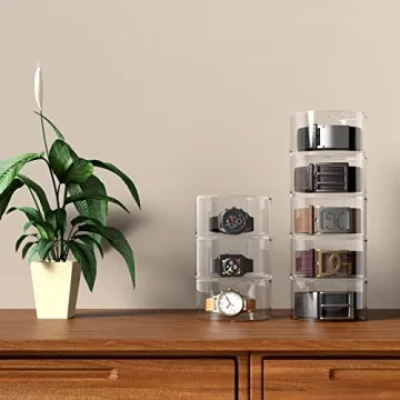 NIUBEE 4-Layer Acrylic Belt Organizer for Accessories