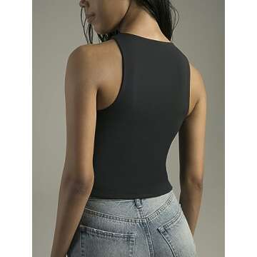 Colorfulkoala Women's Crop Yoga Tank Tops for Activewear