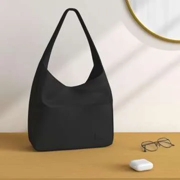 Faux Leather Tote Bag Women Shoulder Bag College Tote Leather Hobo Handbag Work Tote Bag Purse