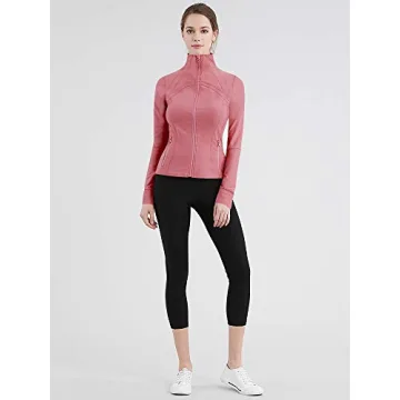 Lock and Love LL QJC3008 Women's Full Zip Workout Jacket