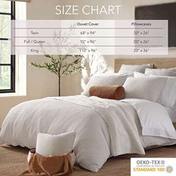 Nate Home Lightweight Cotton Matelasse Duvet Cover Set