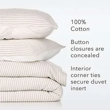 Nate Home Lightweight Cotton Matelasse Duvet Cover Set