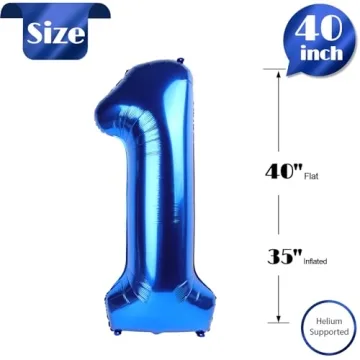 40 Inch Navy Blue 1 Balloon for Special Birthdays