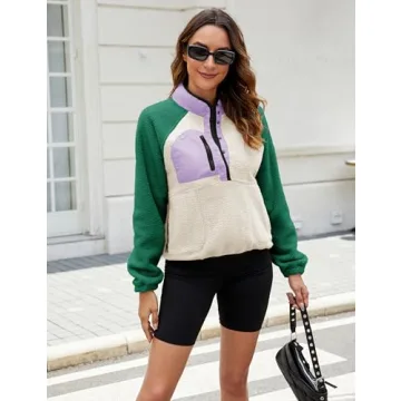 AMEBELLE Lightweight Fleece Pullover Jacket for Women