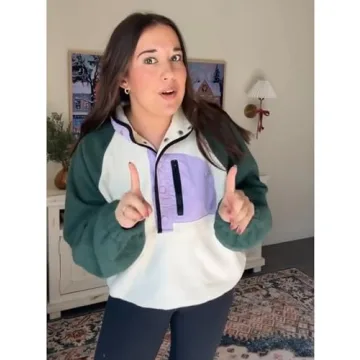 AMEBELLE Lightweight Fleece Pullover Jacket for Women