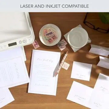 Gartner Studios White Pearl Place Cards for Events 48 Count