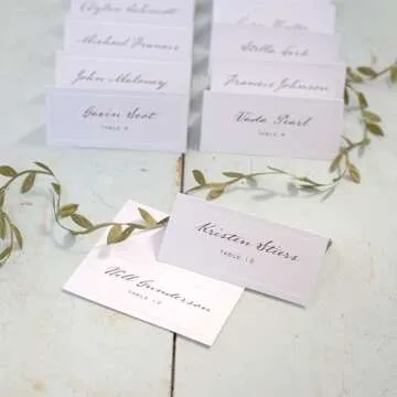 Gartner Studios White Pearl Place Cards for Events 48 Count