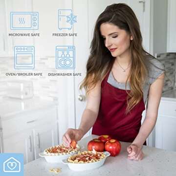 Heartland Home Porcelain Mini Casserole Dish Oval (6pc Set). Cauliflower Au Gratin Baking Dish, Banana Split Bowls, Single Serving, Small Individual