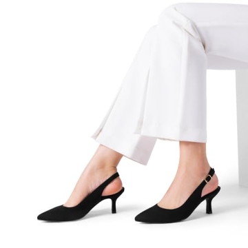 DREAM PAIRS Women's Kitten Heel Slingback Pumps for Elegant Style