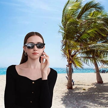 Trendy EASYHAUTE Cat Eye Sunglasses for Women with UV Protection