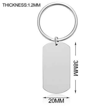 Personalized Photo Keychain for Couples Anniversary -Custom Picture Text I LOVE YOU MORE THE END I WIN Keychain for Men Women, Silver-colorful Image, 1.5*0.8in