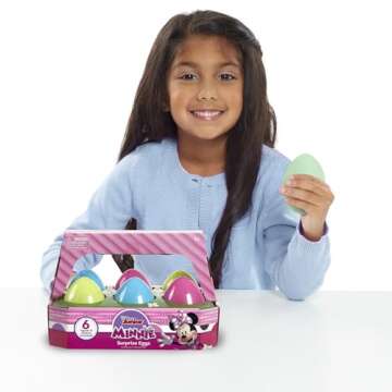 Disney Junior Minnie Mouse 6-Pack Surprise Eggs, Includes Characters and Stickers, Easter Gifts and ...