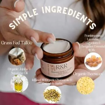 Handmade Tallow Face Moisturizer - 100% Grass Fed Balm for Sensitive Skin Care