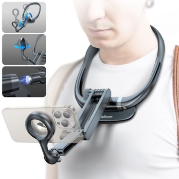 eSamcore POV/Vlog Neck Phone Holder, Foldable Phone Chest Mount Tripod for Selfie, Hands Free 360°A...
