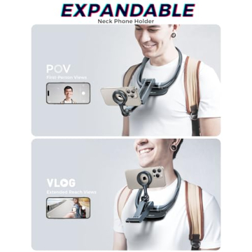 eSamcore Foldable Neck Phone Holder for Hands-Free Capture