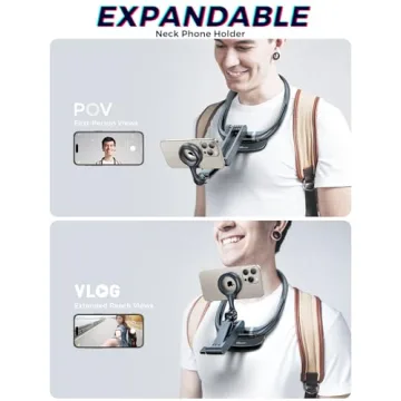 eSamcore Foldable Neck Phone Holder for Hands-Free Capture