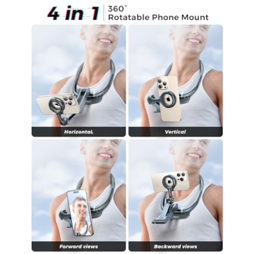 eSamcore Foldable Neck Phone Holder for Hands-Free Capture