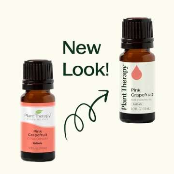 Plant Therapy Pink Grapefruit Essential Oil 10 mL (1/3 oz) 100% Pure, Undiluted, Natural Aromatherapy, Therapeutic Grade