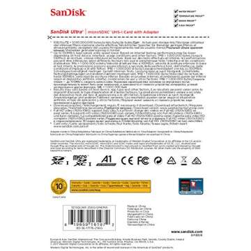 [Older Version] SanDisk 256GB Ultra microSDXC UHS-I Memory Card with Adapter - 100MB/s, C10, U1, Ful...