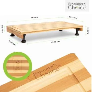 Prosumer's Choice Premium Bamboo Cutting Board | Stylish Stovetop Cover