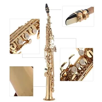 Brass Straight Soprano Saxophone - Bb Woodwind Starter Set