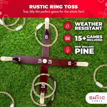 SWOOC Ring Toss Game - Family Fun & Eco-Friendly Outdoor Game