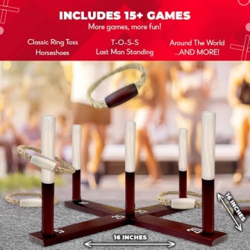 SWOOC Ring Toss Game - Family Fun & Eco-Friendly Outdoor Game