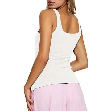 PINKMSTYLE Women Square Neck Tanks for summer style