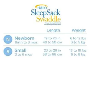 HALO 100% Cotton Muslin Sleepsack Swaddle, 3-Way Adjustable Wearable Blanket, TOG 1.5, Grey Tree Leaf, Newborn, 0-3 Months